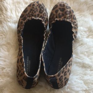 Faux Suede Leopard Print Flats